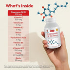 ANDREW LESSMAN Coenzyme Q-10 200 mg 60 Capsules - Essential for Energy Production and Optimum Key Organ Function, Anti-Oxidant Support, Depleted by Aging, Plus B-Complex. Easy to Swallow Capsules