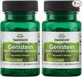 Swanson Soy-Free Genistein Plant-Based Supplement for Women Seeking Hormonal Balance, Bone, and Cardiovascular Support - 125 mg (60 Vegan Capsules, 2 Pack)