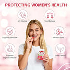 Women Probiotic Gummies for Feminine Health, Supports pH Balance, Vaginal Health, Odor Control & Yeast Balance, Digestive & Immune Support, Sugar Free Cranberry Flavor, 60 Count (Pack of 2)