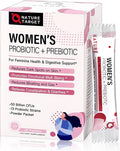 NATURE TARGET Probiotics for Women Probiotic Powder - 50 Billion CFUs, 13 Strains Supports for Digestive Vaginal Health, Bloating Relief, 30 Stick Packs