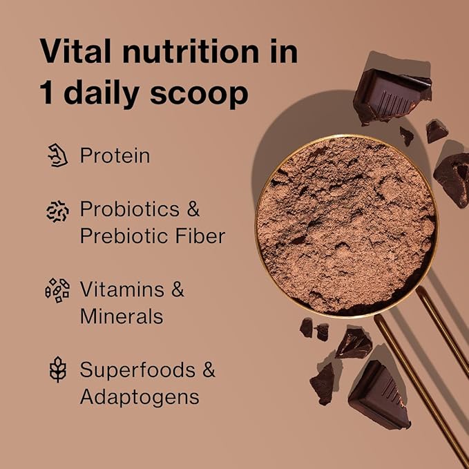 Shakeology 0g Added Sugar Plant-Based Vegan Protein Powder – Gluten-Free Superfood Shake with Vitamins & Minerals – Helps Support Healthy Weight Loss & Gut Health, Chocolate, 14 Individual Packets