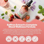 Saffron Supplements for Kids & Adults – Made with Pure Saffron Extract – Vegan, Fast Absorbing – Mix with Drinks – Supports Eye Health, Emotional Balance and Antioxidant Level Boost (Strawberry, 60mL)