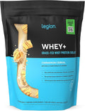 LEGION Whey+ Protein Whey Isolate from Grass Fed Cows (Cinnamon Cereal, 60 Servings) - Whey Protein Isolate Powder Low Calorie, Non-GMO, Sugar Free, Lactose and Gluten Free, All Natural Protein Powder