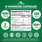 Zazzee Ultimate Urinary Tract Support Bundle | Super Concentrated Proanthocyanidin Cranberry Extract Capsules Plus D-Mannose 1000mg Capsules for UT & Bladder Cleansing (60 Servings Each)
