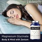 Zenium - Magnesium Glycinate for Sleep, Chelated, 600mg per Serving, 120 Capsules | High Absorption | Relieve Tension, Worry, Nervousness | Calm The Mind & Body | Ayurvedic | Natural Relief Supplement