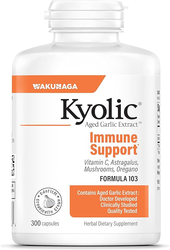 Kyolic Aged Garlic Extract Formula 103, Immune Support*, 300 Capsules