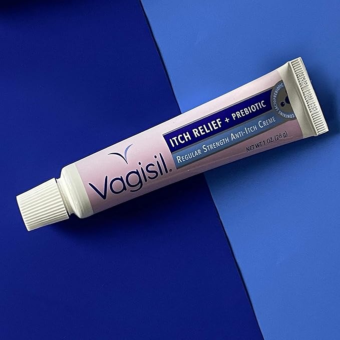 Vagisil Regular Strength Anti-Itch Feminine Cream for Women, Gynecologist Tested, Hypoallergenic, Fast-acting and Long-lasting Itch Relief, Vaginal Moisturizer Soothes and Cools, 1 oz (Pack of 2)