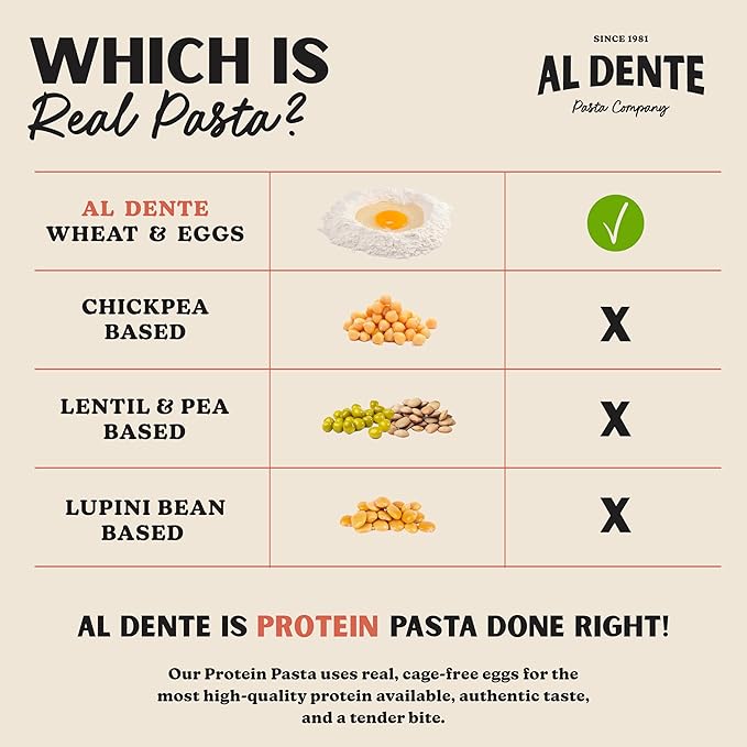 Al Dente Protein Pasta Cavatappi – 30g High Protein in 3.5oz Serving, Lower Carb, High Fiber. Cage-Free Eggs & Semolina. (Previously Carba-Nada, Packaging May Vary) - 10oz Bags (Pack of 4)