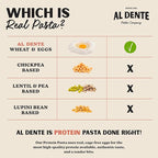 Al Dente Protein Pasta Egg Fettuccine – 30g High Protein in 3.5oz Serving, Lower Carb, High Fiber. Cage-Free Eggs & Semolina. (Previously Carba-Nada, Packaging May Vary) - 10oz Bags (Pack of 2)