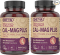 DEVA Vegan Calcium Magnesium Supplement 2-Pack, Plus Zinc, Vitamins C, D & K, Boron, 90 Tablets Each