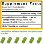 Doctor's Recipes Moringa, Complete Green Superfood, Natural Antioxidant Support, Non-GMO, 240 Vegan Caps, No Caffeine Soy Gluten