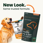 VetriScience Ultimate Strength Healthy Hip & Joint Chews, GlycoFlex Glucosamine, Chondroitin and Green-Lipped Mussel Joint Support Supplement for Dogs, Soothe Joint Discomfort, Duck, 120 Count