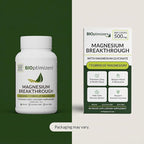 BIOptimizers Magnesium Breakthrough Supplement with 500mg - 7 Forms of Magnesium: Glycinate, Malate, Citrate, and More - Natural Support for Sleep and Cognitive Function -90 Capsules- Calming Vitamins