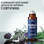 Muscle Relief Essential Oil Roll-On 10 ml - Pure & Natural Prediluted Blend for Sore Muscles, Aches & Recovery - Easy Roller for Athletes & Active Lifestyles - Nexon Botanics