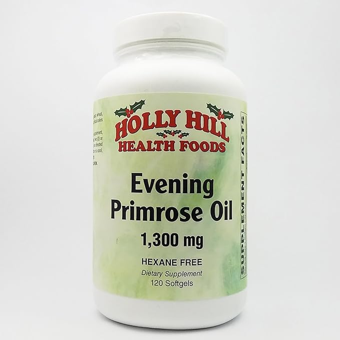 Holly Hill Health Foods, Evening Primrose Oil 1300 MG, Hexane Free, 120 Softgels