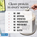 NAKED Whey 5LB 100% Grass Fed Unflavored Whey Protein Powder - Only 1 Ingredient, NSF Certified, Undenatured, Gluten Free, Soy Free, Promote Muscle Growth and Recovery - 76 Servings