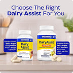 Enzymedica DairyAssist, 2-in-1 Digestive Enzymes for Dairy, Lactose and Casein Digestion, Fast-Acting Formula for Gas and Bloating Relief, 30 Capsules