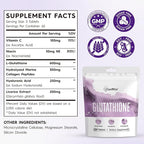 Glutathione Supplement – Skin Brightening Formula with Vitamin C, Niacinamide, Licorice Extract, Collagen & Hyaluronic Acid – for Skin Brightness, Radiance & Hydration – 180 Tablets