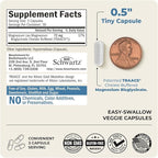 Magnesium Bisglycinate 100% Chelate No-Laxative Effect - Maximum Absorption & Bioavailability, Fully Reacted & Buffered - Healthy Energy Muscle Bone & Joint Support - Non-GMO Project Verified - 90 ct