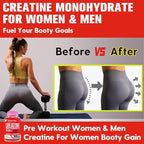 Creatine Monohydrate Gummies for Men & Women - Creatine Pre-Workout Gummies with Taurine & Vitamin B6 B12 for Maximum Strength, Muscle, Energy, Endurance & Focus, Organic, Vegan-60 Count