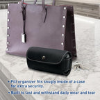 EZY DOSE Weekly (7-Day) AM/PM Pill Case, Medicine Planner, Vitamin Organizer, Pop-Out Compartments, 2 Times a Day, Black Lids, Includes Black Case, BPA Free