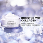 L'Oreal Paris Collagen Moisture Filler Face Cream, Anti-Aging Face Moisturizer, Non-Greasy Fragrance Free Skin Care Formula For Up to 48HR Hydration, 3.4 Oz, (Pack of 2)