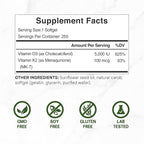 DEAL SUPPLEMENT 2 Pack Vitamin D3 5,000 IU + K2 MK7 Softgels, 500 Count | 2-in-1 Complex | Supports Heart, Bone, Teeth & Immune Health | Easy to Swallow
