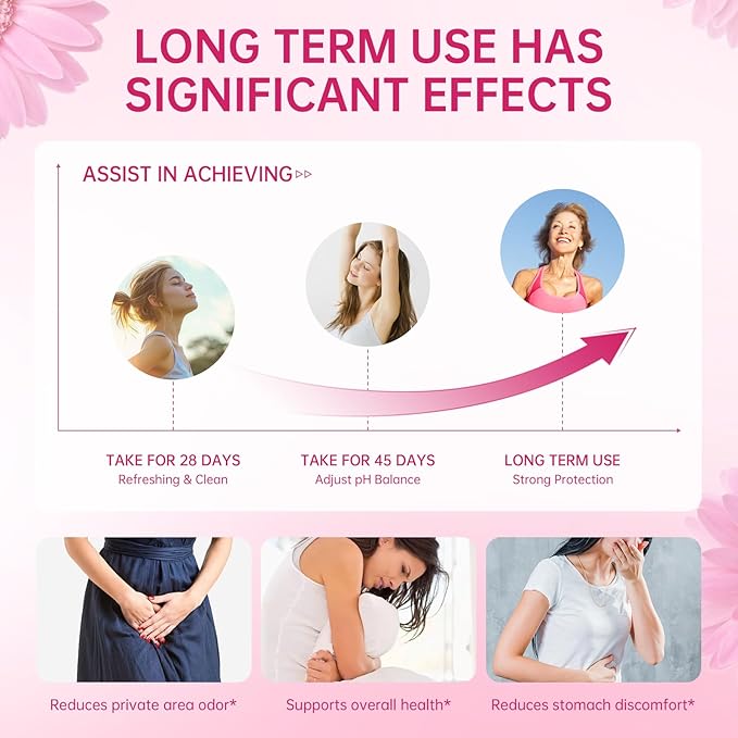 DVO Vaginal Probiotics for Women,pH Balance,60 Billion CFU with Prebiotics & Lactobacillus,Healthy Odor, Yeast Balance & Flora Support for Immune Health 90 Count
