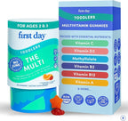 FIRST DAY Toddler Multivitamin Gummies (Ages 2-3)| Kids Multivitamin Gummies with Vitamins A C D3, B2, B12, Choline, Folate and 21 Organic Superfoods| (30 Day Supply)