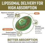 Liposomal Calcium AKG Supplement 1500 MG (Alpha-Ketoglutaric Acid), More Effective Than AAKG, Ca AKG for Longevity, Age Defense, Cellular Energy, Metabolic Function, 60 Softgels