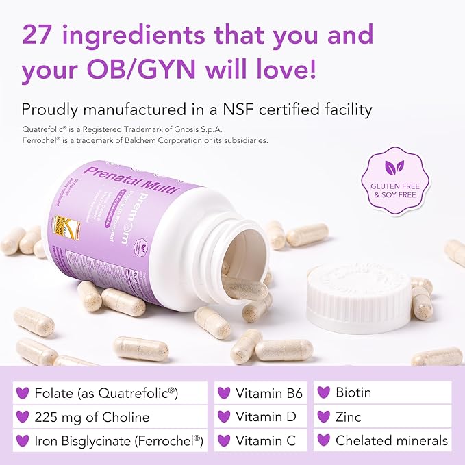 Premom Male Sperm Fortify Capsules - Male Fertility Supplements for Men - Prenatal Vitamins for Women Bundle – Conception for Her Multivitamin – 120 Count