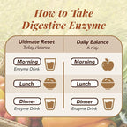 AFC Japan Digestive Ultimate Enzyme Drink – Pure Digestive Enzymes for Digestion, Gas, Bloating, Constipation Relief & Immune Support – 106 Fermented Fruits & Vegetables, Enzyme Supplement, 720ml