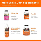 Nutri-Vet Skin & Coat Biscuits, Skin and Coat Supplement, Dog Treat, Dog Supplements, Omega 3 Fish Oil, Small Sized Biscuit, Made with Omega 3 and Biotin, Fish Oil Treat for Pets, 16 oz (Pack of 2)