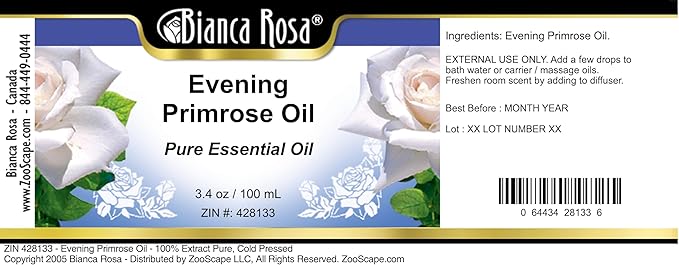 Evening Primrose Oil - 100% Pure, Cold Pressed (3.40 fl oz, ZIN: 428133) - 3 Pack