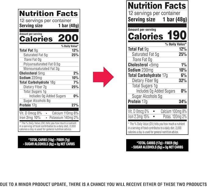 Atkins Chocolate Chip Granola Protein Bar, High Fiber, Low Sugar, 17g Protein, 3g Net Carb, High Protein Bars, Keto Friendly, 12 Count