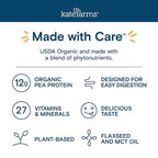 KATE FARMS Organic Pediatric 1.2 High Calorie Vanilla Nutrition Shake, 12g Protein, 27 Vitamins and Minerals, Meal Replacement, 8.45 oz (6 pack)