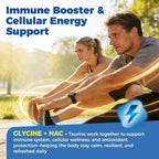 Glycine 3g Gummies, Organic L-Glycine with NAC Supplements for Sleep & Cellular Support, Plus B6, L-Theanine & Taurine for Nerve, Liver Detox & Immune Health, Sugar Free, Vegan, 60 Chews