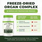 Beef Organ Supplement Grass Fed - 7 Beef Organs Complex from New Zealand - Liver Heart Pancreas Kidney Lung Spleen Bone Marrow - Non-GMO, No Fillers, Hormone & Antibiotic Free - Carnivore Diet - 180ct