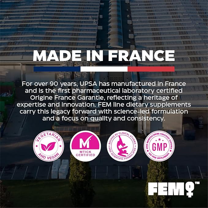 FEM Meno Menopause Supplements for Women - Non-Hormonal Menopause Relief for Hot Flashes & Night Sweats - Hormone Balance Support for Sleep, Mood & Energy - 30 Capsules