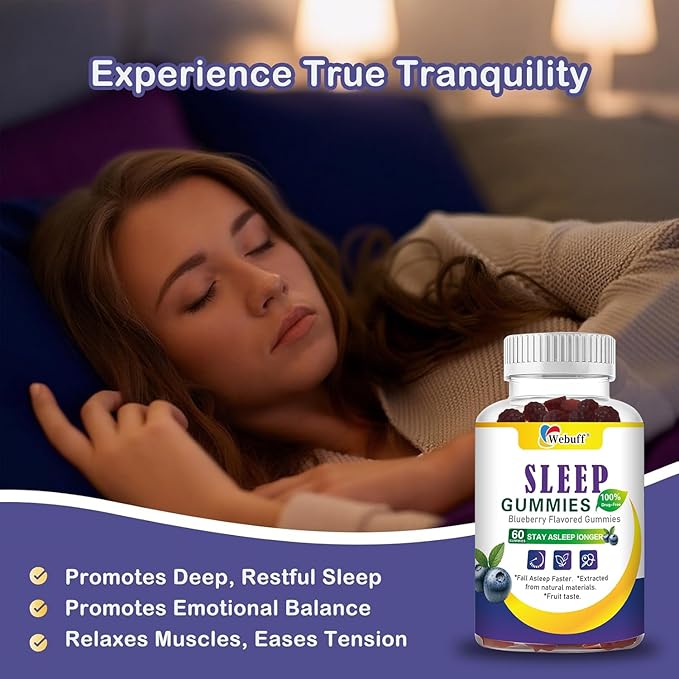 Sleep Gummies with 5mg Melatonin for Adults – Fall Asleep Faster with Non-Groovy Morning, Sugar Free Sleep Aid Supplement, Non-Habit Forming, Blueberry Flavor, 60 Count (Pack of 1)