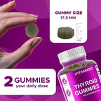 Vitamatic 2 Pack Vegan Thyroid Support Gummies with Iodine & Kelp – 60 Count – Plant-Based – Supports Energy & Metabolism