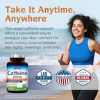 Innate Vitality Caffeine, 200 mg Caffeine Pill for Men & Women, No Crash or Jitters, Non GMO, No Gluten, Boost Energy Levels & Mental Focus, 120 Vegan Capsules
