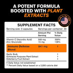 Immune Support Vitamins - Elderberry with Zinc, Vitamin C, and Garlic for Adults - Sambucus Black Elderberry Capsules & Echinacea Immunity Renewal Complex
