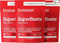 Humann SuperBeets Heart Chews, Beet Root Powder Support Energy Supplement, Nitric Oxide and Blood Pressure Support, Grape Seed Extract & Non-GMO, Heart Health, Pomegranate Berry Flavor, 180 Count