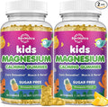 2 Pack Kids Magnesium Gummies, Magnesium Glycinate Gummies for Kids & Adults with L-Theanine, Chamomile, Licorice, Vitamin D, B6 for Sleep, Relaxation, Brain & Muscle, Sugar Free Pineapple