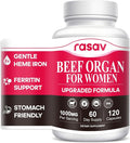 Beef Organ Supplement for Women - Ferritin Supplement for Women, Grass Fed Liver, Uterus, Ovary & Bone Marrow - Natural Anemia Support, Energy & Hormone Balance - Pasture Raised - 120 Capsules