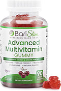 BariSlim Advanced Bariatric Multivitamin Gummies - Specially Formulated Bariatric Vitamins for Patients After Weight Loss Surgery - Supports Energy & Immune Health | Cherry (90 Vegan Gummies)