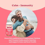 BeLive Magnesium Citrate Gummies with Calcium and Zinc for Adults and Kids - High Absorption Magnesium Supplement for Cognitive, Bone, Muscle and Nerve Health - Raspberry Lemonade - 120 Count