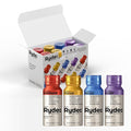 Ryde Discovery Pack | Energize, Focus, Relax & Sleep Shots | Green Tea Caffeine, Ginseng, B Vitamins, L-Theanine, Lemon Balm, Chamomile, Melatonin | 0 Calories, 0 Sugar | Variety Pack (8 Pack)