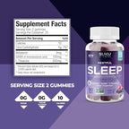 SUKU Restful Sleep Gummies – 3 mg Melatonin, L-Theanine & GABA – Vegan, Sugar-Free Chewable for Relaxation & Natural Sleep Support – BlackBerry-Hibiscus Flavor – Non-GMO, Gluten-Free – 50 Count